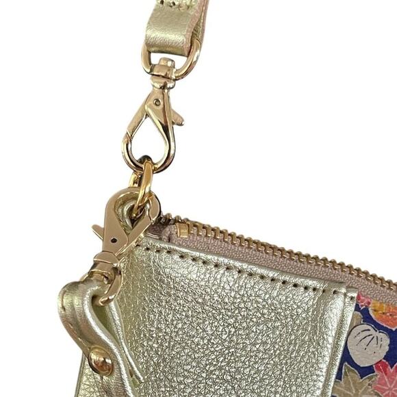 Tokyo Kimono Japanese Silk Leather one of a kind shoulder clutch purse - Picture 9 of 10